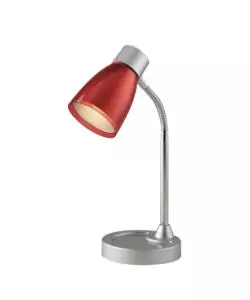LAMPADA DA TAVOLO "ARKIMEDE" IN METALLO ROSSO, 40W